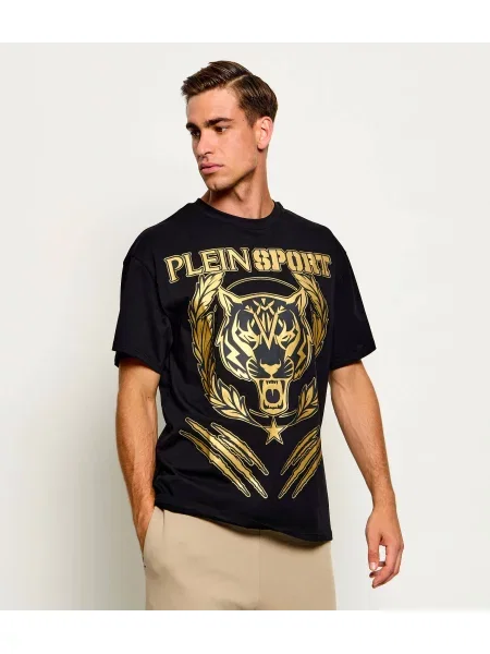 Plein Sport Tricou Tiger Crest negru
