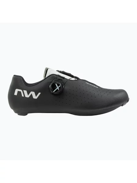 Férfi országúti kerékpáros cipő Northwave Sonic Plus black/light grey. Méret: 41 EU fekete