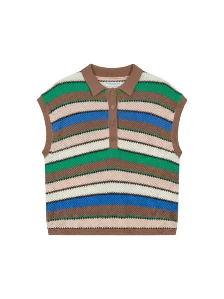 Sweter Majestic Filatures w paski z paskiem