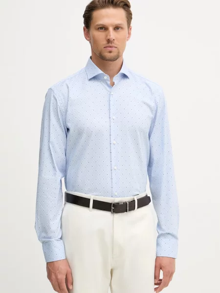 BOSS cămașă din cu HANK albastru