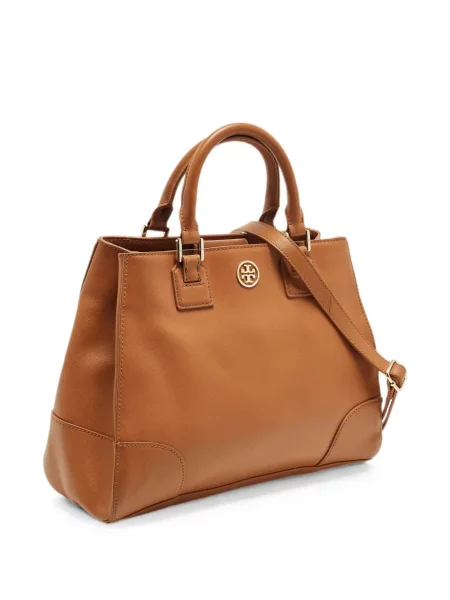 Geantă shopper Tory Burch din piele maro