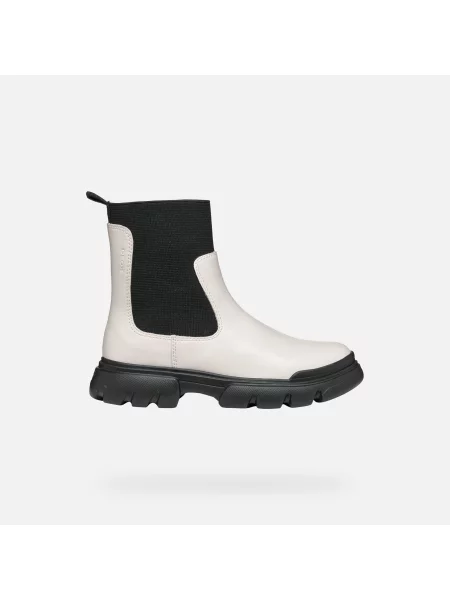 Geox Cizme J Junette Girl M Écru negru