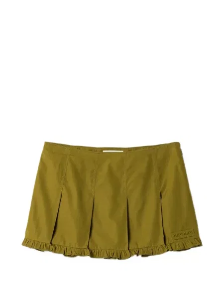Fustă Miu Miu din poplin verde