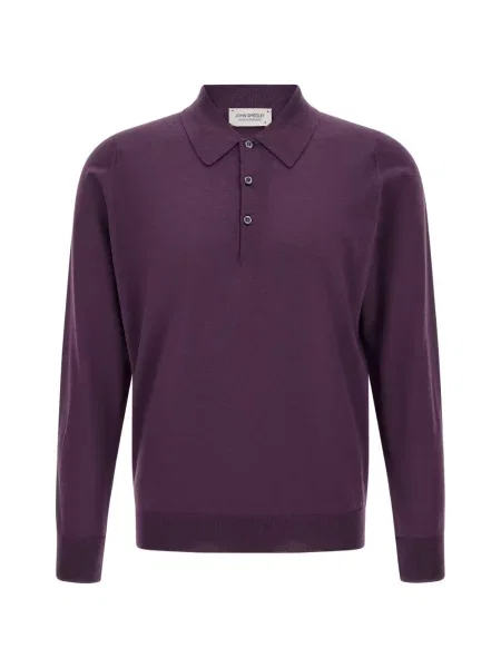 Lung tricou polo John Smedley violet