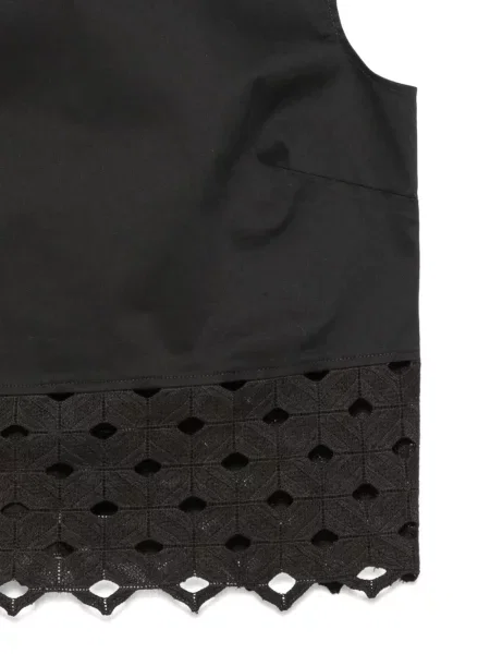 Top Max Mara cu broderie negru