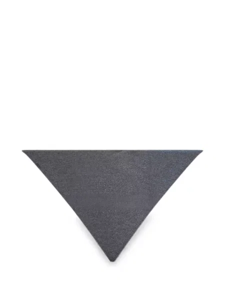 Fular Brunello Cucinelli cu broderie gri