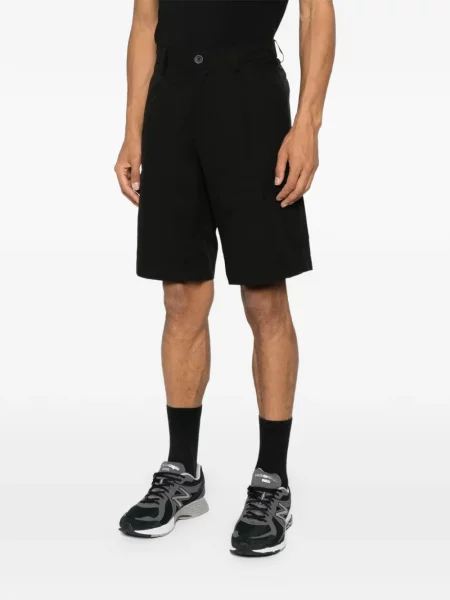 Pantaloni scurți cargo Herno plisate negru