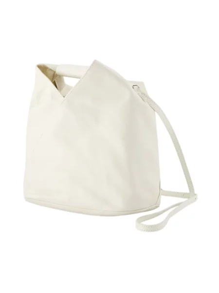 Torebka crossbody Mm6 Maison Margiela skórzana beżowa