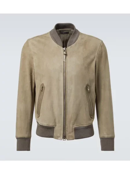 Bomber jakna Tom Ford iz semiša zelena