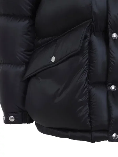 Geacă parka Moncler cu glugă negru