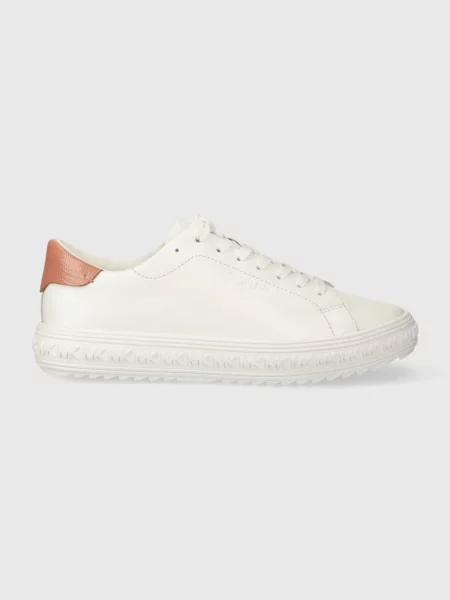 Michael Kors De piele sneakers GROVE LACE UP alb