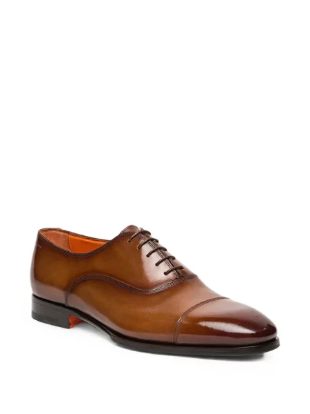 Șapcă Santoni din piele maro