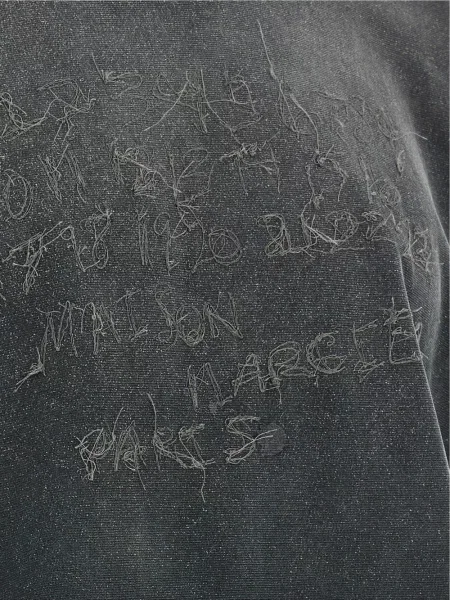Суичър с качулка Maison Margiela с автограф сиво