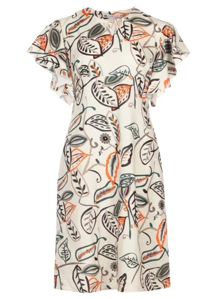 Лляна Сукня міді LadyLike білий