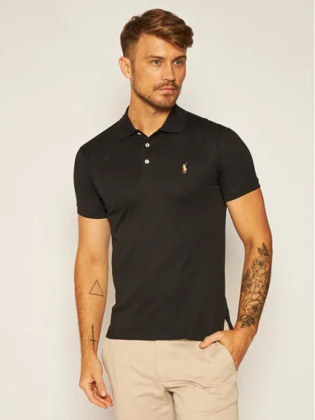 Polo Ralph Lauren Polokošeľa Ssl-Knt čierna