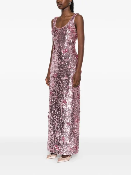Rochie maxi Simkhai cu paiete de costum roz