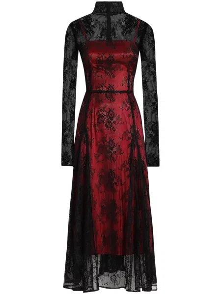 Sukienka midi Dolce And Gabbana koronkowa czarna