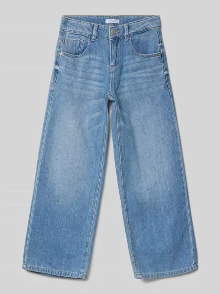 Jeansy o kroju baggy fit z wpuszczanymi model ‘FROSE’ Name It niebieskie