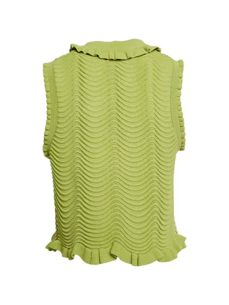 Top Sandro fără mâneci verde
