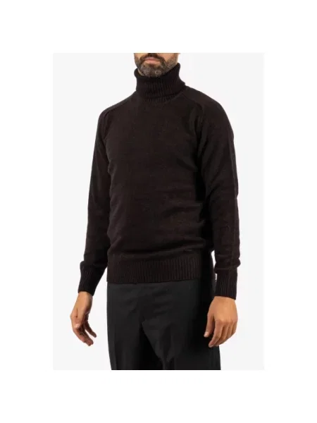 Sweter z golfem Brooksfield wełniany brązowy