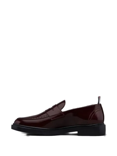 Pantofi loafer Thom Browne din piele roșu