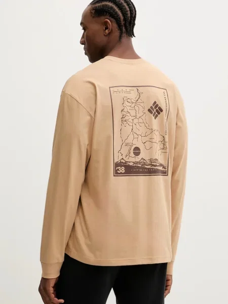 Majica z dolgimi rokavi Columbia bež