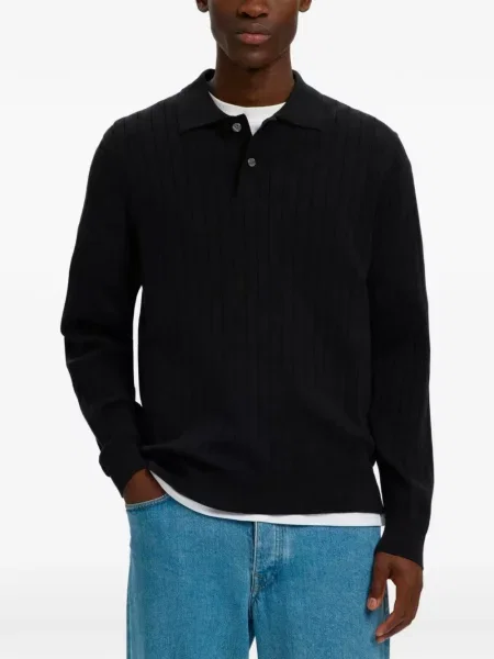 Tricou polo Selected negru