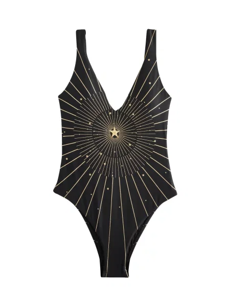 Rockett St George Costum de baie întreg auriu negru