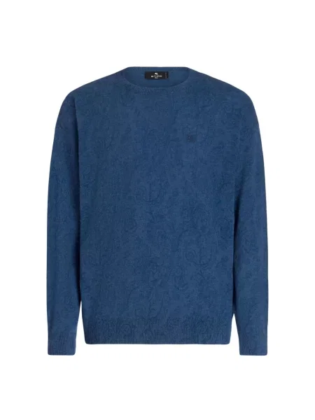Sweter Etro wełniany niebieski