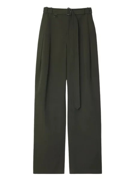 Pantaloni Burberry plisate verde
