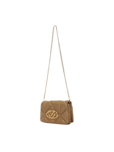 Torebka crossbody Love Moschino skórzana beżowa