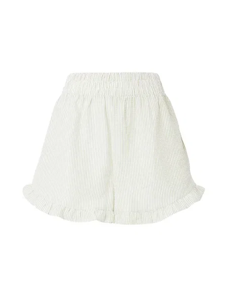 A-VIEW Nohavice pastelovo zelená biela