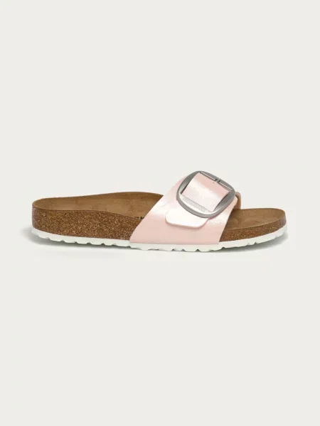 Birkenstock natikači z ravnim podplatom roza