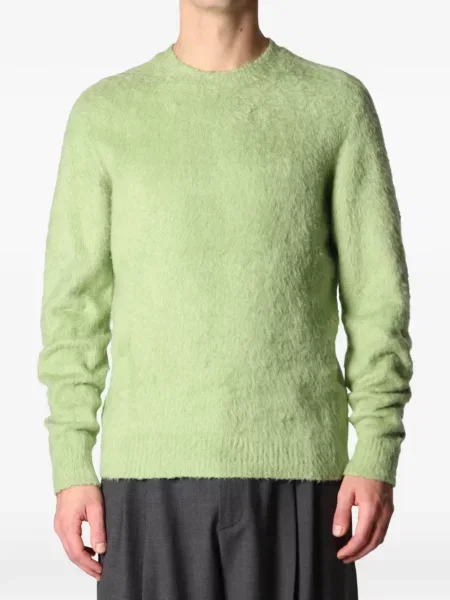 Pulover Roberto Collina cu decolteu rotund verde