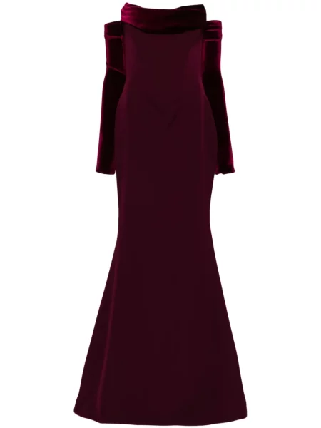 Rochie Rhea Costa din crep bordo