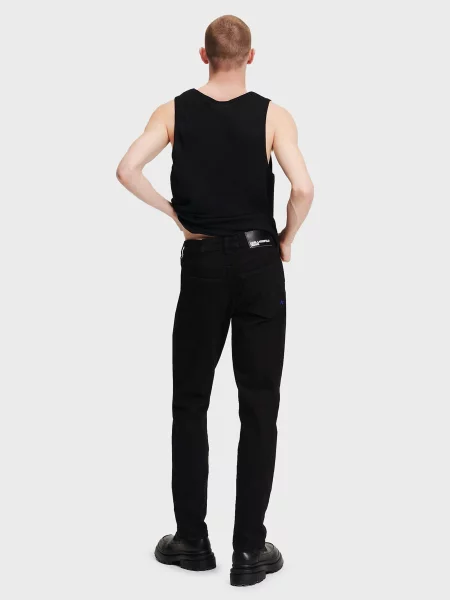 Прямі джинси Karl Lagerfeld Jeans бавовна/еластан чорний