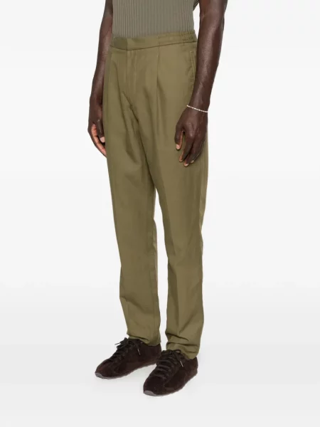 Pantaloni plisați Officine Générale verde