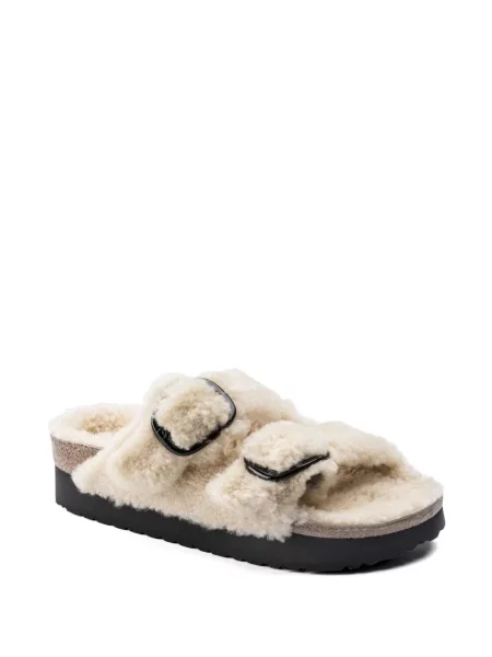 Плюшено мече сандали Birkenstock от овча кожа