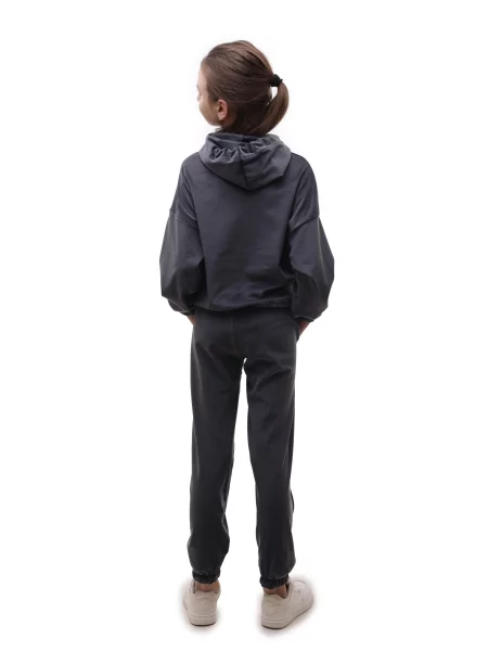 Велюровий Дитячий Спортивний костюм STREAM графіт