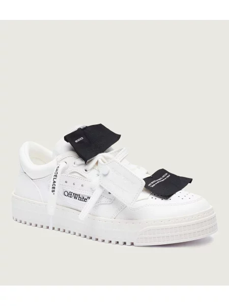 OFF-WHITE Bőr sneakers tornacipő LOW TOP OFF COURT fehér