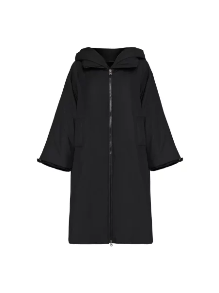 Kurtka puchowa Cesare Gaspari z kapturem czarna