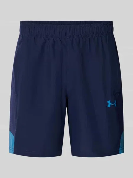 Szorty sportowe o kroju regular fit z elastycznym pasem model UTILITY' Under Armour granatowe