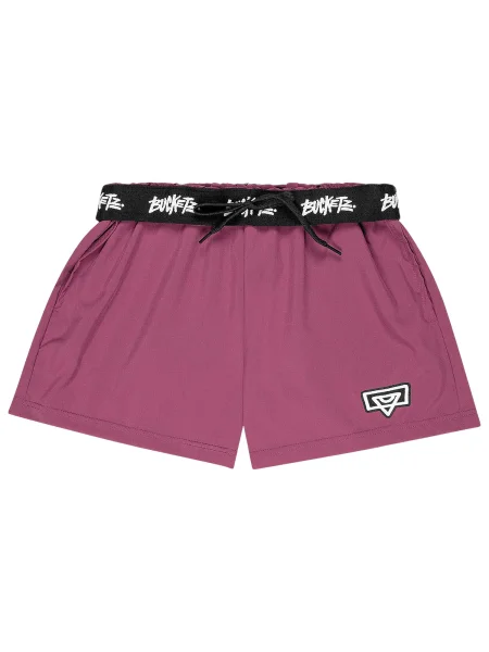 Bucketz Pantaloni roșu-violet / negru alb
