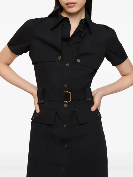 Vilnonis kostiumas suknele Burberry su sagtimis juoda