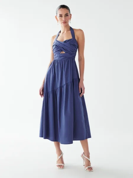BWLDR Rochie Lana denim albastru