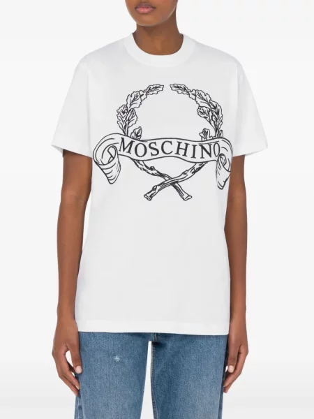 Tricou Moschino cu imagine alb