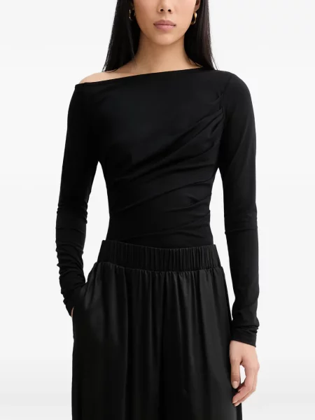 Top La Mania drapat negru
