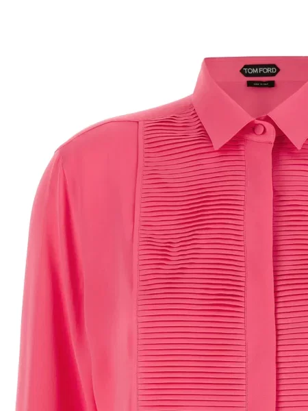Cămașă Tom Ford de mătase roz