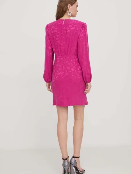 HUGO rochie mini drept roz