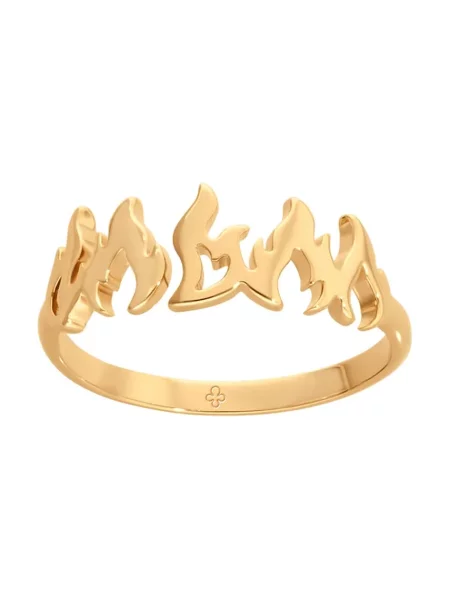 Prsten Lilou Flame of Love zlatna